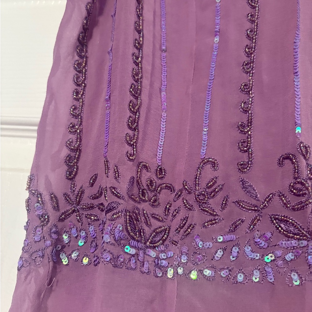 Chic Lavender Embroidered Blouse - Picture 2 of 7